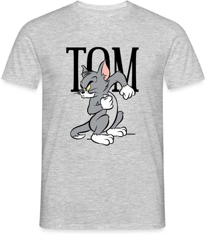 Tom En Jerry Boos Kater T-Shirt Heren