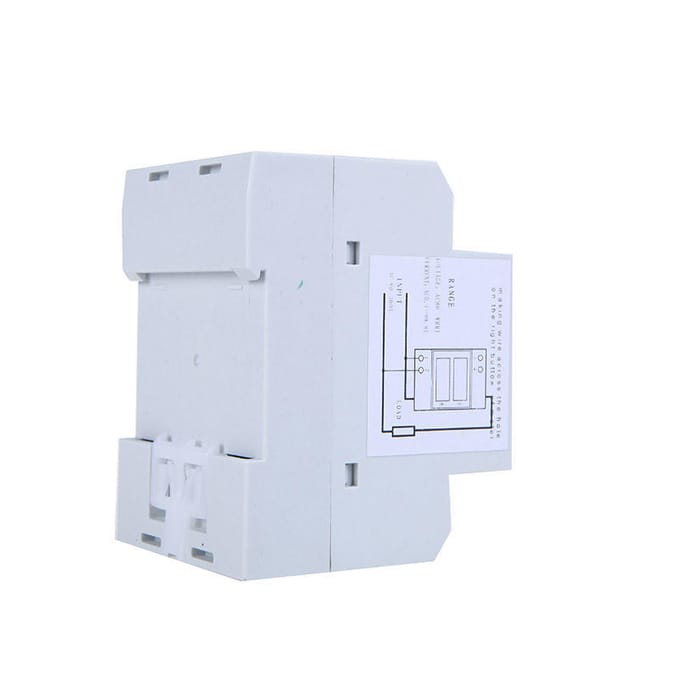 Digitale Din-Rail LED-spanningsmeter, ampèremeter, stroommeter, voltmeter, AC80-300V, 0,2-99,9A, dubbel display wit
