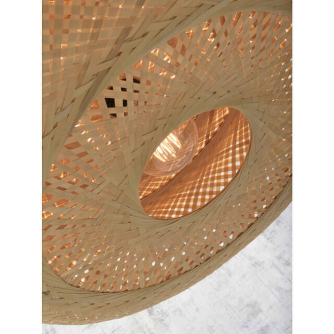 GOOD&MOJO Plafonniere Palawan - Bamboe - Ø60cm - Scandinavisch,Bohemian