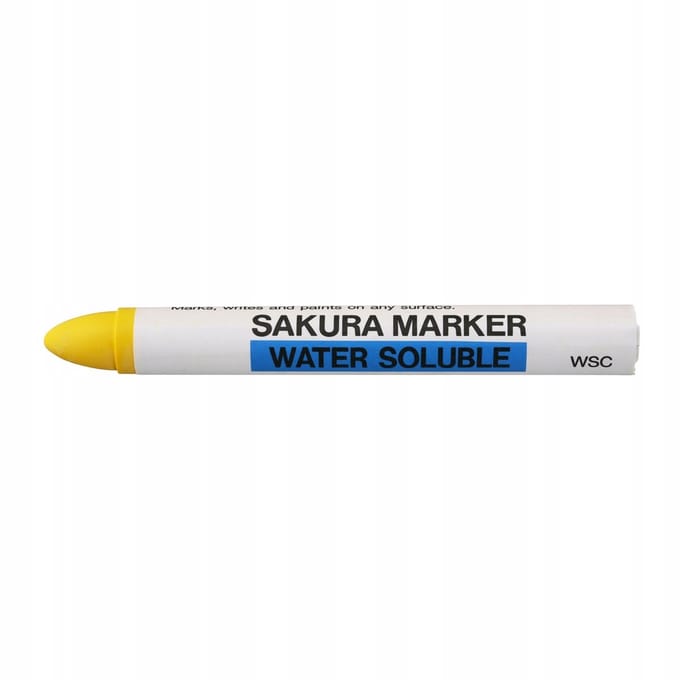 Sakura wateroplosbare marker - geel, uitwisbaar