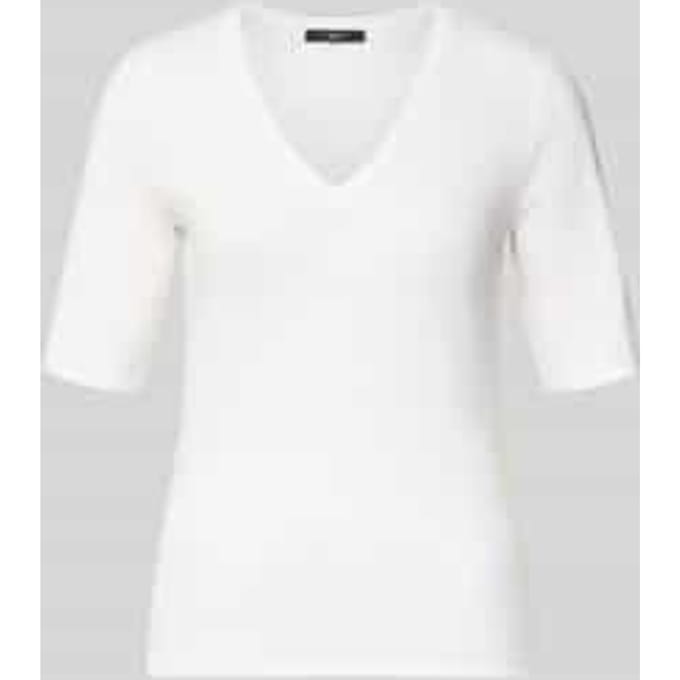 regular fit T-shirt van linnenmix model 'OPZIONE'