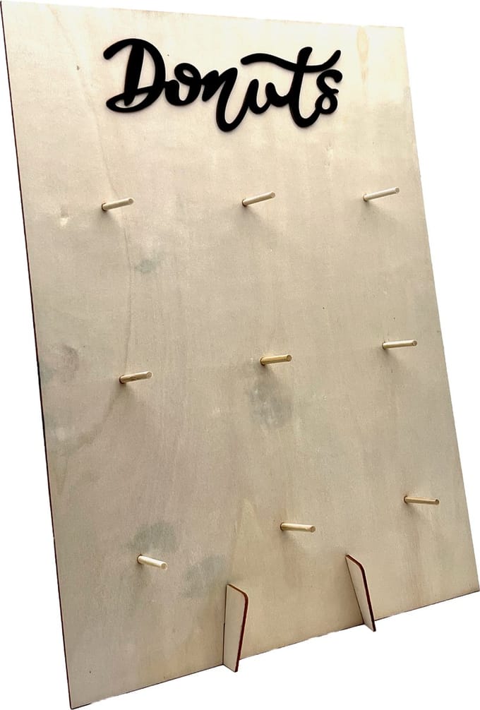 Somstyle Donut Wall - Voor 9 Donuts - Donutwand - 35 x 26 x 7 CM - Standaard - Hout