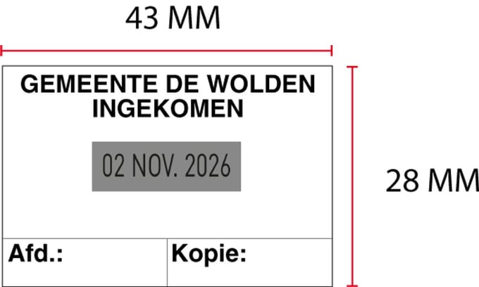 Stempelplaatje Posta LL8021