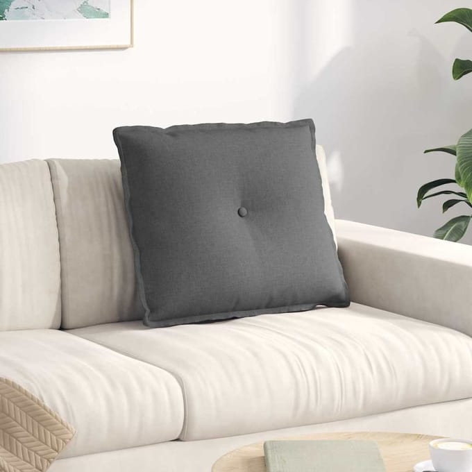 vidaXL - Rugkussen - Donkergrijs - 200 - x - 19 - x - 50 - cm - Stof