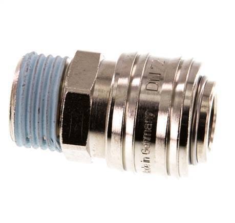 Vernikkeld Messing DN 7.2 (Euro) Luchtkoppeling Snelkoppeling G 1/2 inch Buitendraad