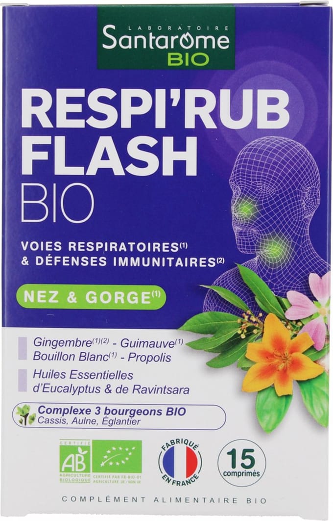 Santarome Respi'Rub Flash Bio 15 Tabletten