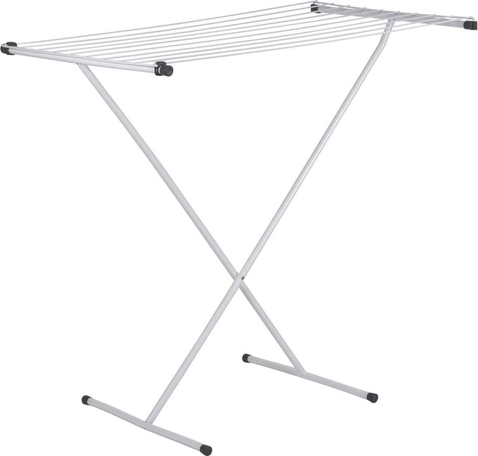 Bo-Camp - Droogrek - Compact - Staal - Schaarmodel - Wit - 9 Meter