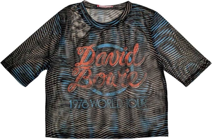 David Bowie - 1978 World Tour Crop top - S - Zwart
