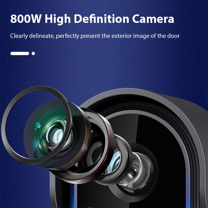 4.3 inch IPS-scherm Draadloze deurbel met camera Buiten IP65 Waterdicht 1080P Draadloze deurbel zwart