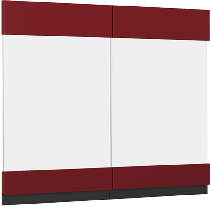 Vicco R-Line Keukenfront – 79.2 x 59 cm meubelfront voor de glazen hangkast Rood