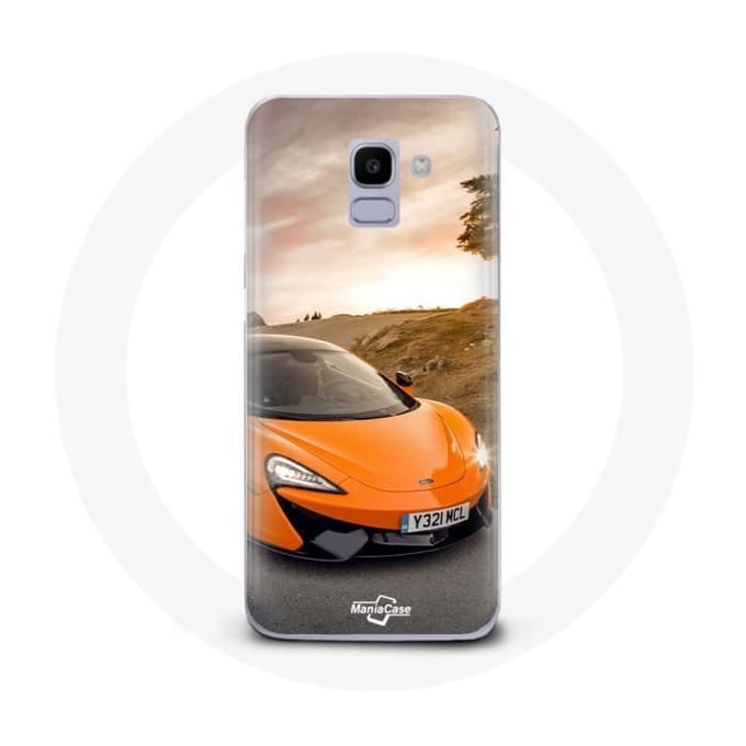 Coque - McLaren - Samsung Galaxy A8 2018 - Orange - Rigide - Sportif orange
