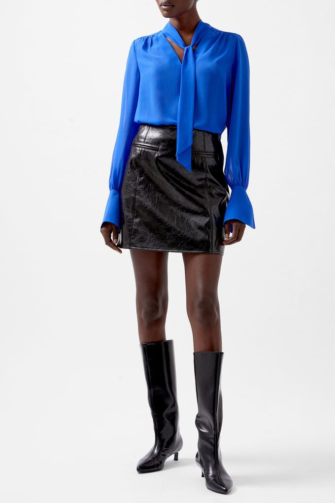 French Connection Emmett Pu Skirt Blackout Größe: 8 | Lederröcke Outlet | Damen | Schwarz