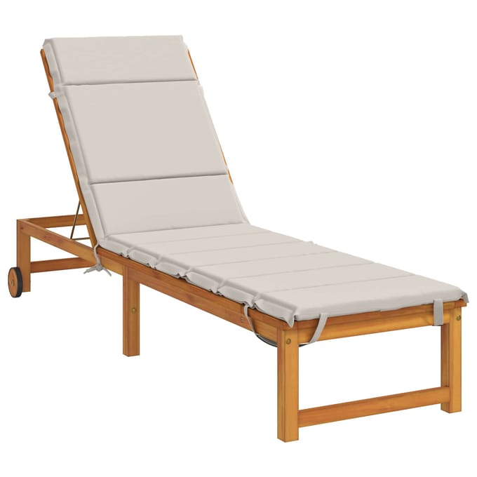 vidaXL - Ligstoel - Kussen - GEMERT - 100% - Polyester - Wit - 200 - x - 50 - x - 3 - cm