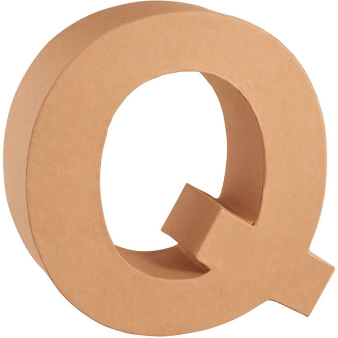 Kartonnen brief - Letter "Q"