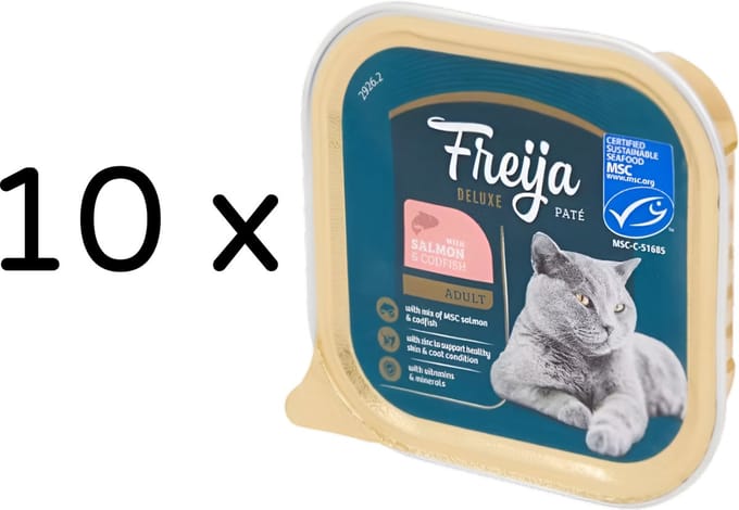 Freija Deluxe Kattenvoer Paté - 85 gram x 10 Zalm