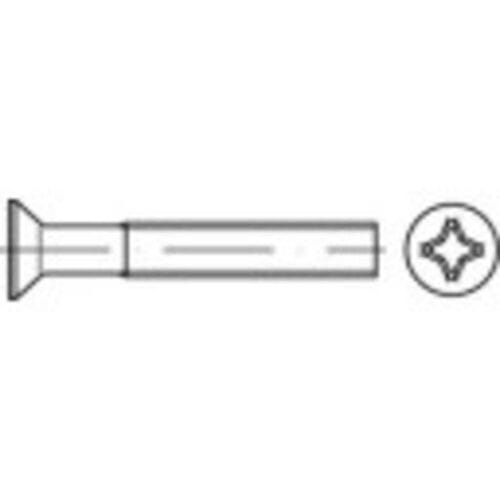 TOOLCRAFT 134475 Verzonken schroeven M6 30 mm Kruiskop Phillips DIN 965 Staal 200 stuk(s)