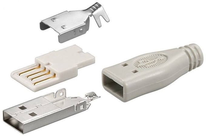 Goobay USB2.0 - USB-A (m) connector - soldeer
