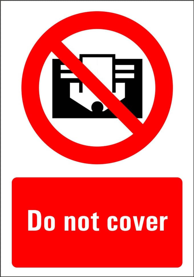 Do not cover bord - kunststof 297 x 420 mm