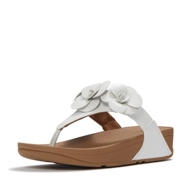 Fitflop Sandalen Lulu Bloem Teen-Post wit
