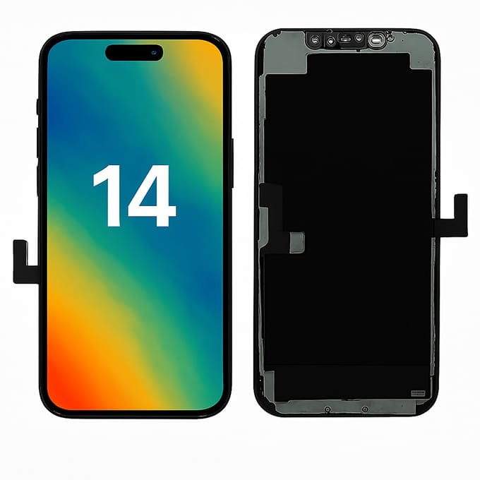 LCD Scherm Geschikt Voor IPhone 14 Met Front Camera Frame | Hoge HD+ Kwaliteit Display
