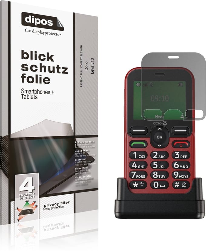 dipos – Matte Privacy Screenprotector geschikt voor Doro Leva E10 | Anti-Spy Beschermfolie