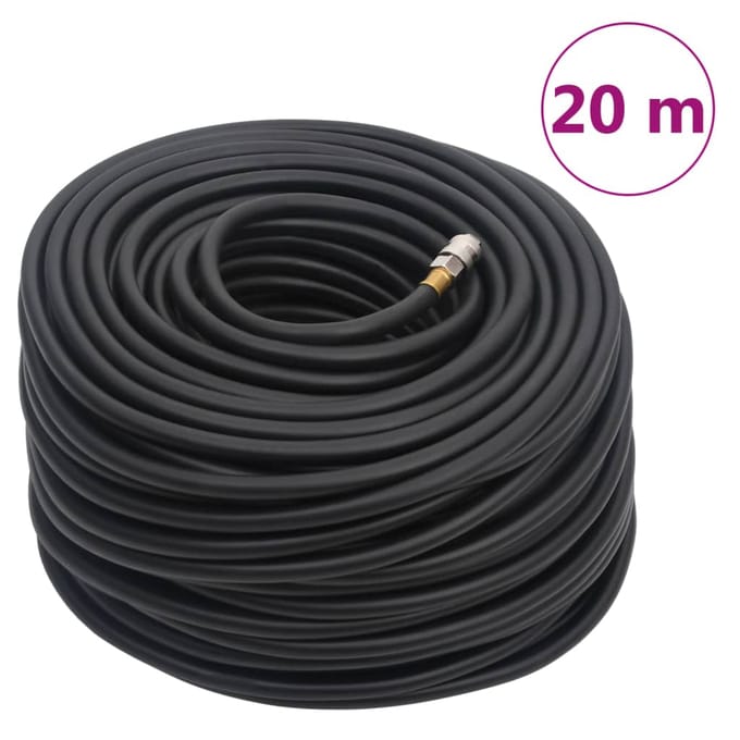 vidaXL - Luchtslang - hybride - 0,6'' - 20 - m - rubber - en - PVC - zwart