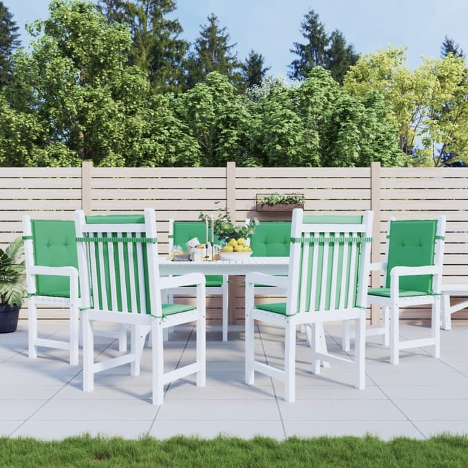 vidaXL - Tuinstoelkussens - 6 - st - 100x50x3 - cm - oxford - stof - groen