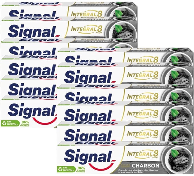 Signal Integral 8 Charcoal Tandpasta 12 × 75 ml
