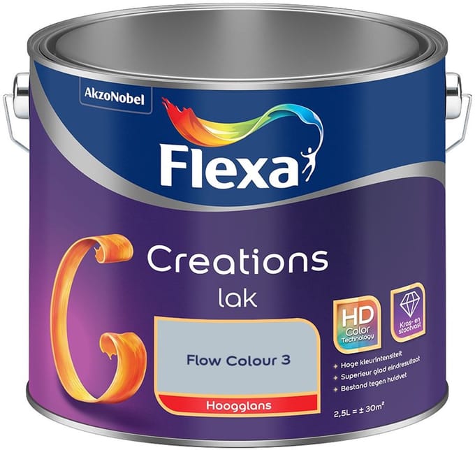 Flexa - Creations Lak Hoogglans - Flow Colour 3 - Mengverf - 2,5 L