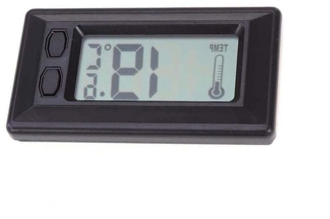 Digitale Autothermometer - Mini Temperatuurmeter - Interieur Monitoren - Hoge Nauwkeurigheid - 0.1 Graden Celsius - Zwart