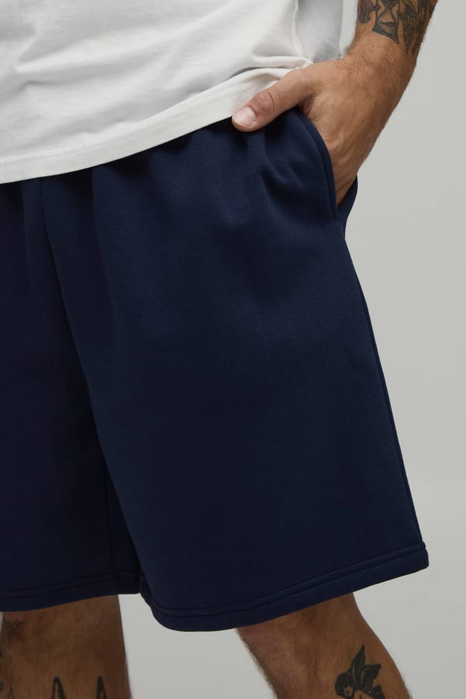 Essential Baggy Fit Middellange Short | Navy | Size 3XL