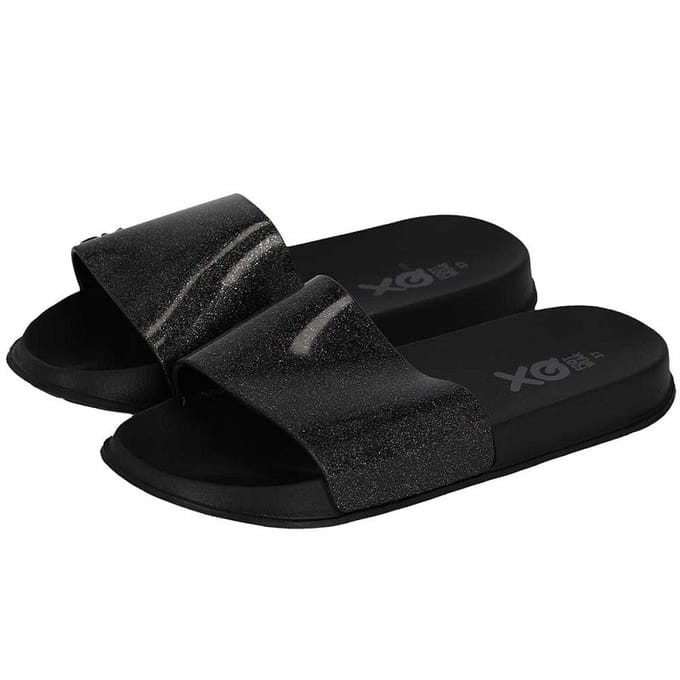 Slippers Dames - Fashion - Glitter - Zwart / 41