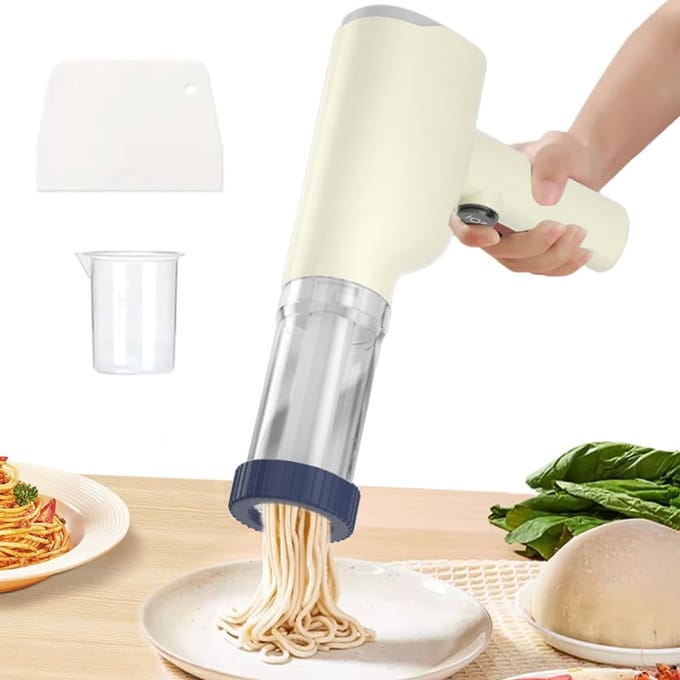 Draagbare elektrische pastamachine met accessoires - ideaal voor thuisgebruik