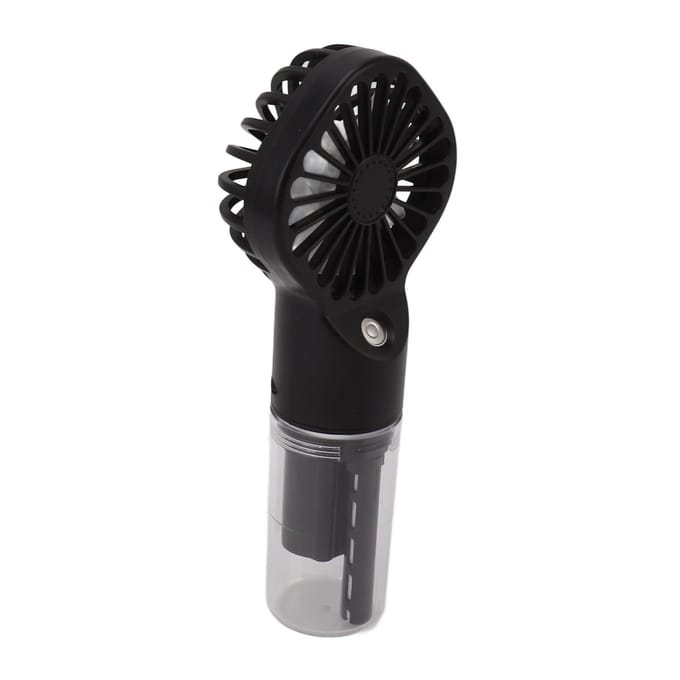 Draagbare Handheld Vernevelaar Ventilator USB Oplaadbare Waterspray Vernevelaar met 4 Snelheden Zwart zwart