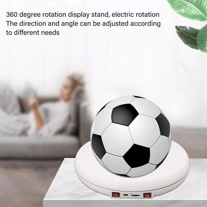 Elektrische Roterende Display Tafel LED Licht 25cm Geruisloos 20kg Draagvermogen Draaitafel Display Stand voor Sieraden wit