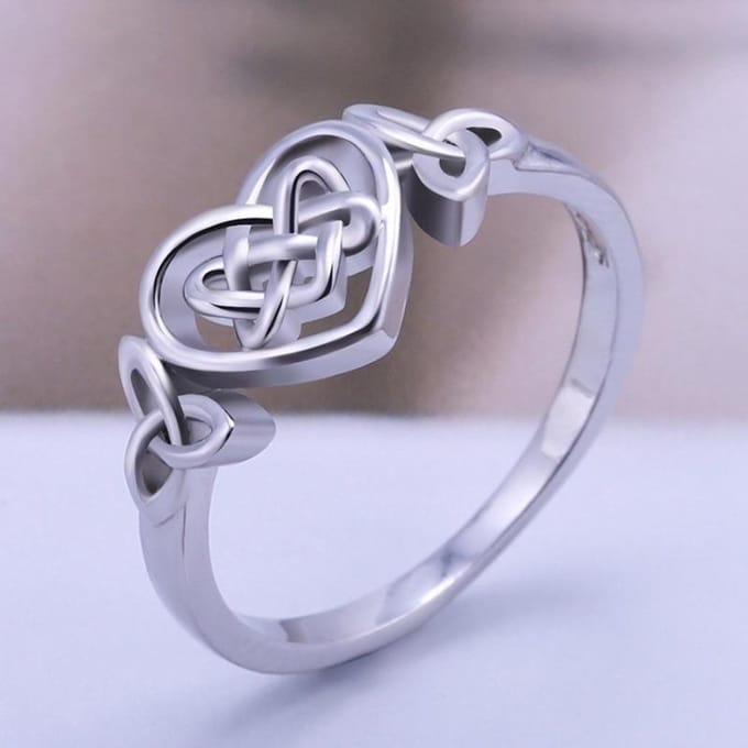 Retro Keltische Knoop Keltische Ring Viking Sieraden Maat 6 - 10 7 gray
