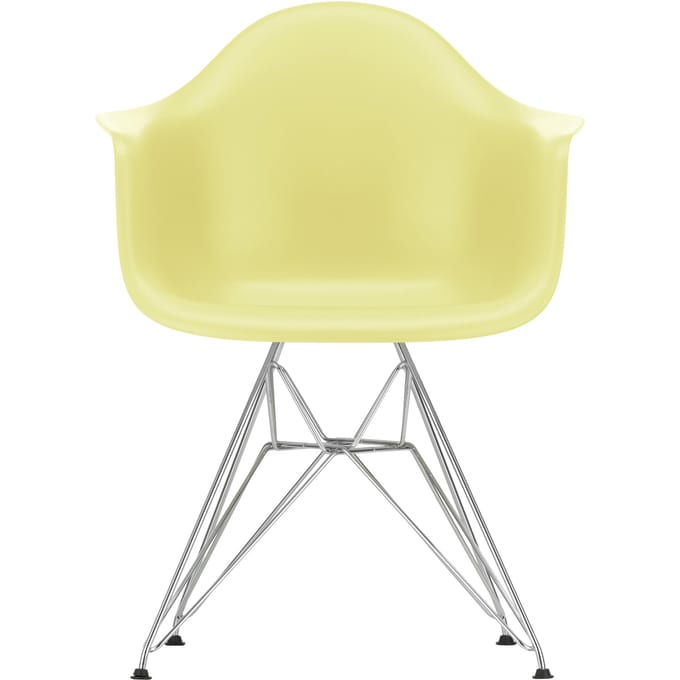 Vitra DAR Eames Plastic Armchair - citron RE - verchroomd