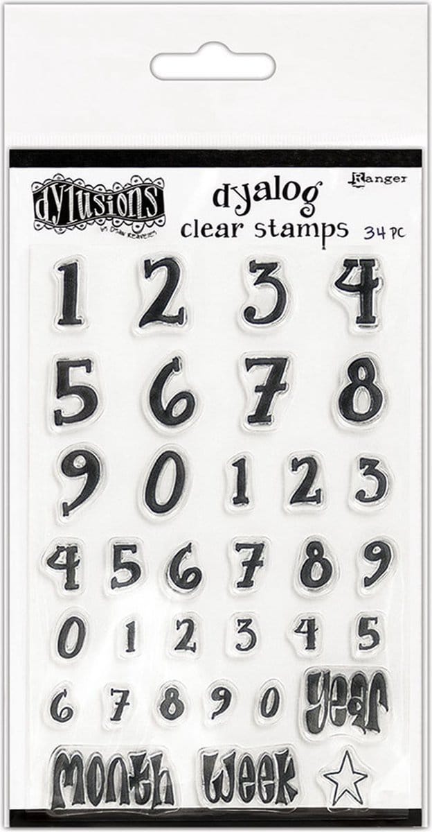 Stempel - Clear stamp - Ranger - Dylusions - numerology