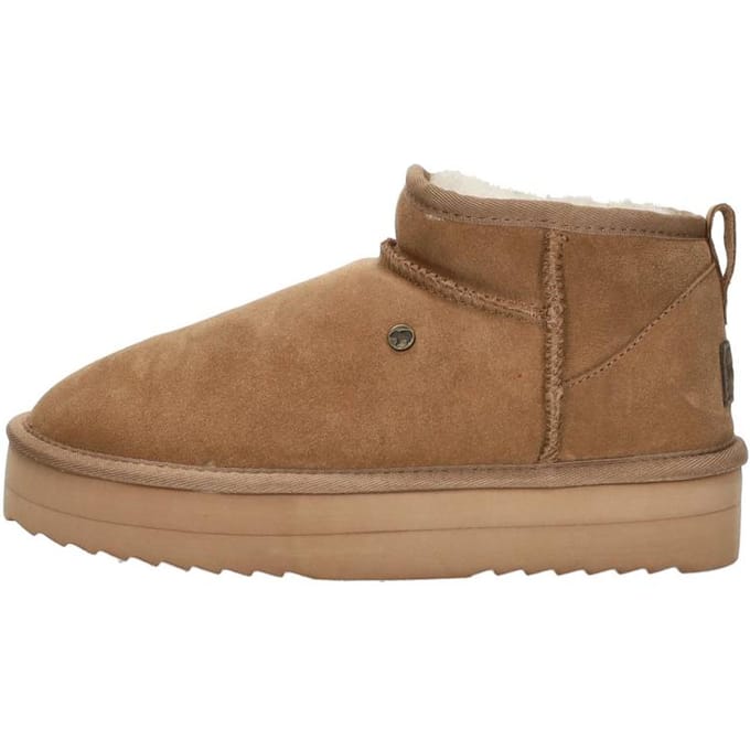 Warmbat Durack Suede Boot Plateau Dames Laarzen - Cognac