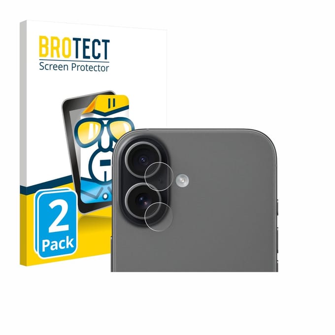 BROTECT - Screenprotector voor Apple iPhone 17 (ALLEEN Camera Lens) - Folie Beschermfolie transparant 2 Stuks