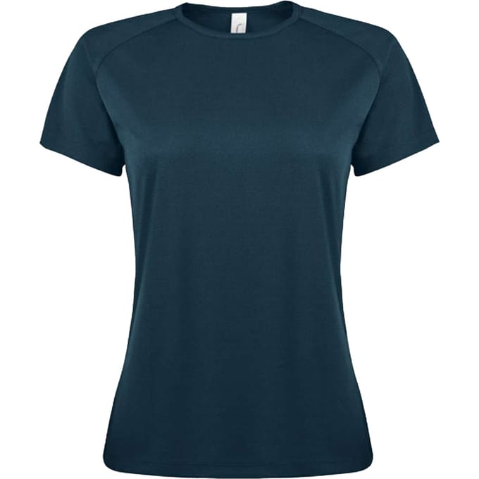 SOLS Dames/Dames Sportief Raglan T-shirt (Aardolie blauw)