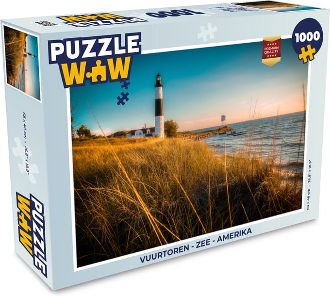 Puzzel Vuurtoren - Zee - Amerika - Legpuzzel - Puzzel 1000 stukjes volwassenen