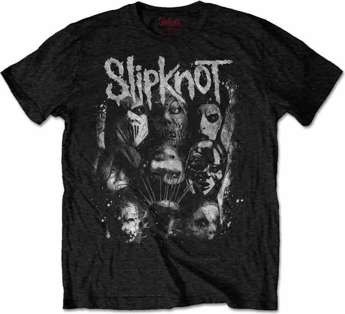 Slipknot - WANYK White Splatter Heren Tshirt - L - Zwart
