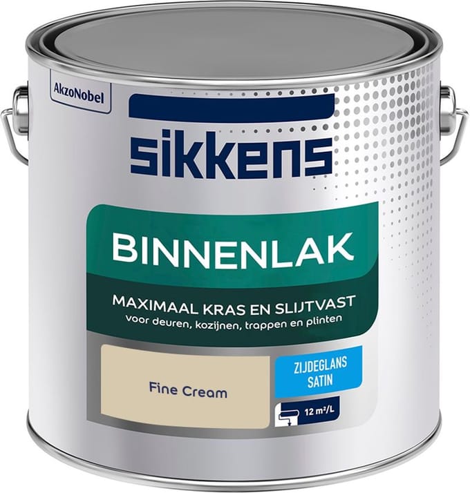Sikkens - Binnenlak Zijdeglans - Fine Cream - Mengverf - 2,5 L