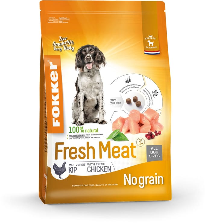 Fokker Plus Fresh Meat Kip&Aardappel - Hondenvoer - 2.5 kg