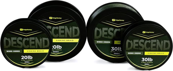 RidgeMonkey Descend Sinking Braid 1000m 0.28 mm 20 lbs