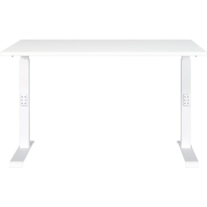 Porto bureau, mechanisch in hoogte verstelbaar, C-poot, B 1200 x D 800 x H 680-910 mm, wit/wit