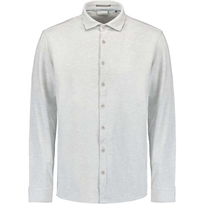 No Excess Shirt jersey melange stretch chalk
