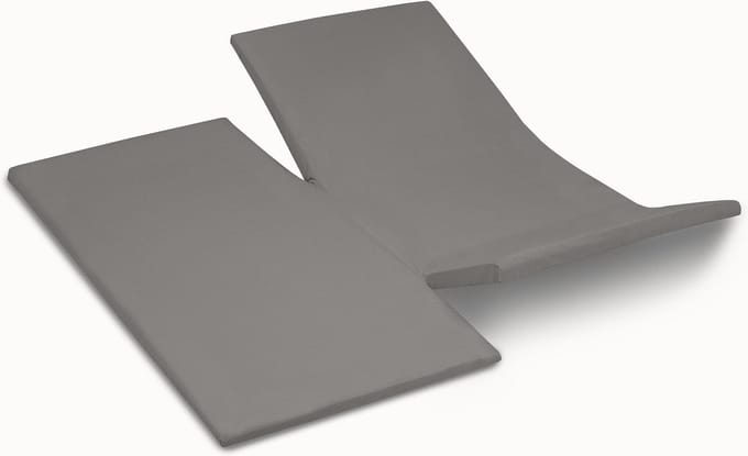 YOON hoeslaken katoensatijn dubbele split donkergrijs - 200x220 cm - GOTS gecertificeerd 100%