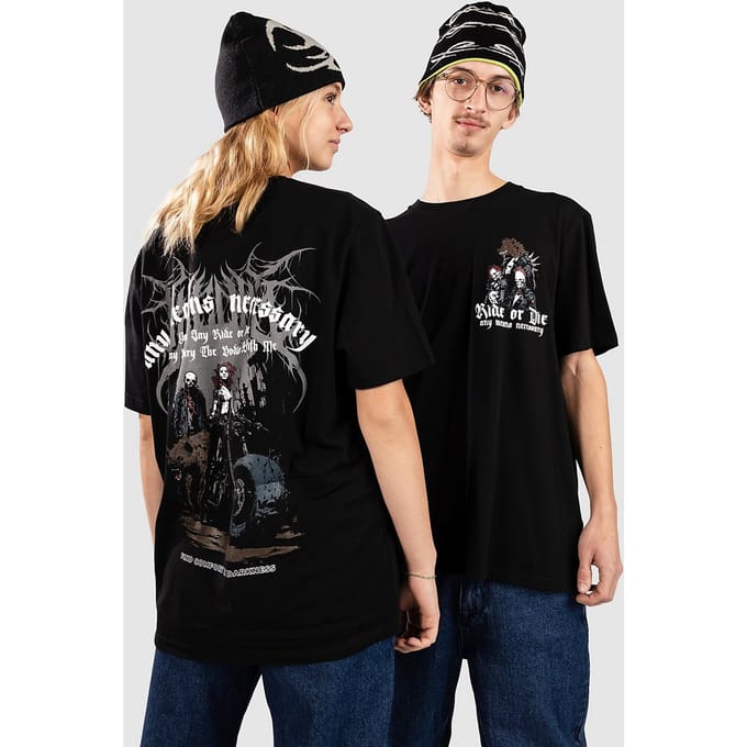 Any Means Necessary Ride Or Die T-Shirt zwart